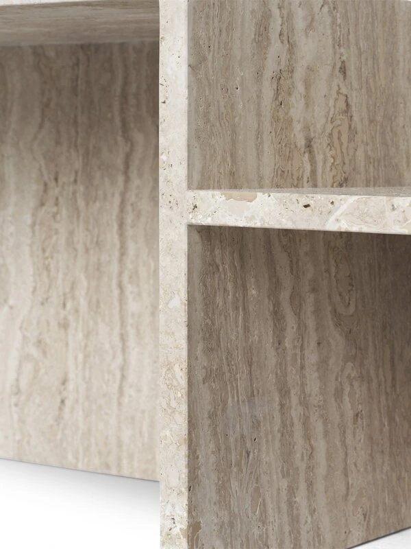 Ferm LIVING Table Basse Distinct, Travertin 4 Ferm LIVING Table Basse Distinct, Travertin – Image 2
