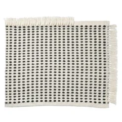 Ferm LIVING Tapis Way, 50 x 70, Blanc Cassé - bleu Foncé