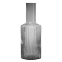 Ferm LIVING Carafe Ripple, Smoked Grey