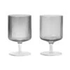 Ferm LIVING 2 verres à Vin Ripple, Smoked Grey 1 Ferm LIVING 2 verres à Vin Ripple, Smoked Grey -Ferm Living 1131FermLiving 19 TH
