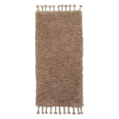 Ferm LIVING Tapis à Poils Longs Amass, 70 X 140 cm, Poivre Blanc