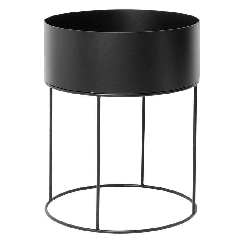 Ferm LIVING Plant Box, Rond, Noir 3 Ferm LIVING Plant Box, Rond, Noir