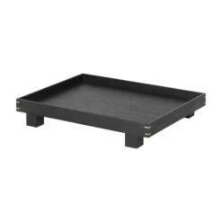 Ferm LIVING Plateau Bon, Modèle S, Chêne Teinté Noir