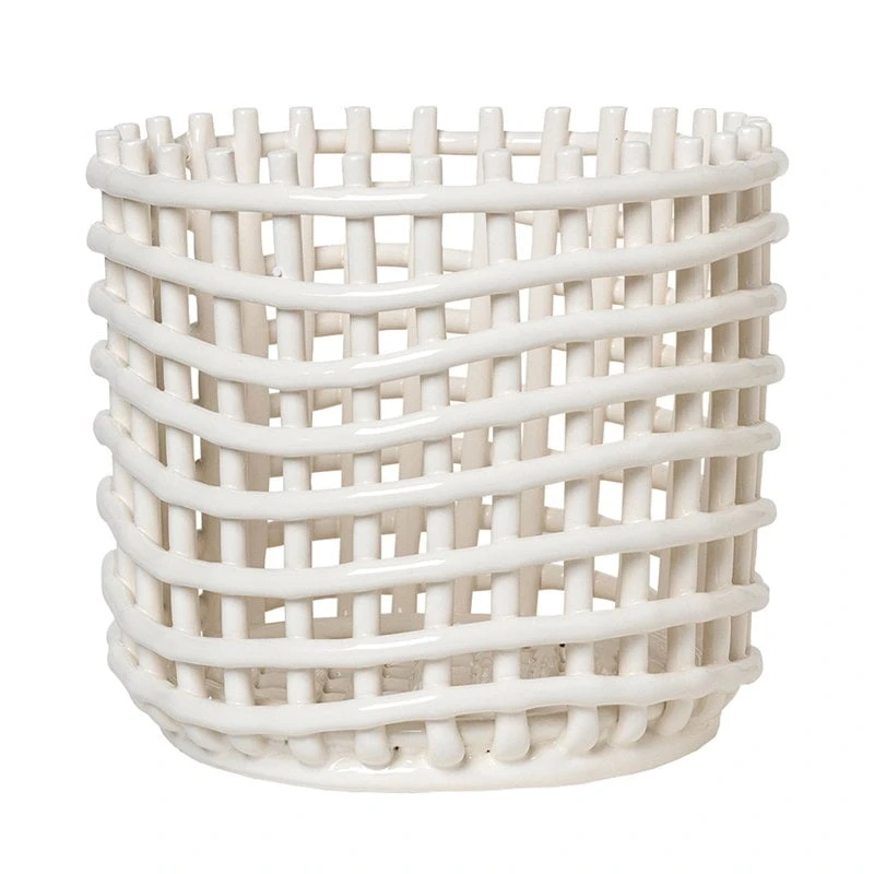 Ferm LIVING Grand Panier Ceramic, Blanc Cassé 3 Ferm LIVING Grand Panier Ceramic, Blanc Cassé