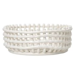 Ferm LIVING Corbeille Ceramic, Blanc Cassé