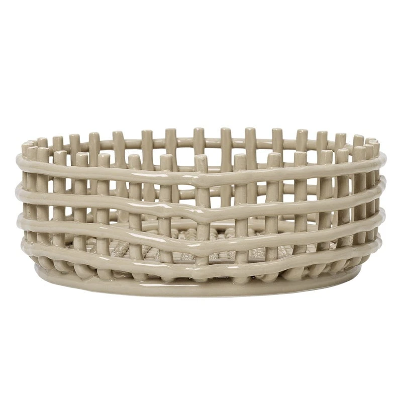 Ferm LIVING Corbeille Ceramic, Cashmere 3 Ferm LIVING Corbeille Ceramic, Cashmere