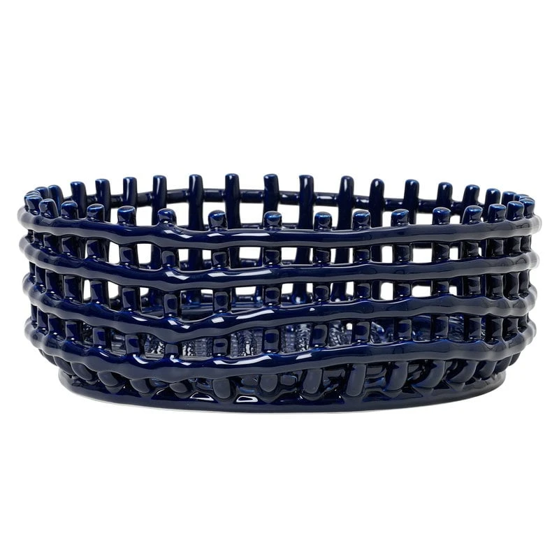 Ferm LIVING Corbeille Ceramic, Bleu 3 Ferm LIVING Corbeille Ceramic, Bleu