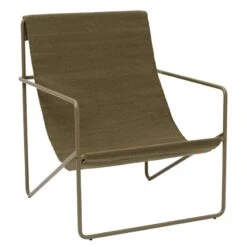 Ferm LIVING Fauteuil Lounge Desert, Olive