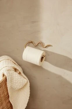Ferm LIVING Porte-papier Toilette Curvature, Laiton -Ferm Living 34 0606