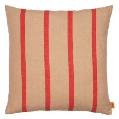 Ferm LIVING Coussin Grand, 50 X 50 Cm, Camel - rouge