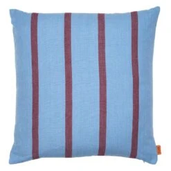 Ferm LIVING Coussin Grand, 50 X 50 Cm, Bleu Délavé - bordeaux