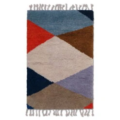 Ferm LIVING Tapis Noué Harlequin, 80 x 120 cm, Multicolore