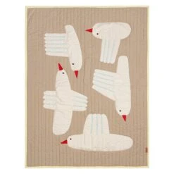 Ferm LIVING Couverture Matelassée Bird, 80 x 110 cm, Sable