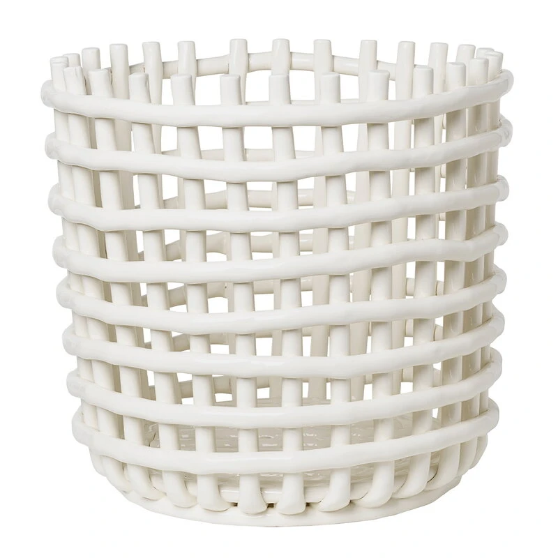 Ferm LIVING Corbeille Ceramic, XL, Blanc Cassé 3 Ferm LIVING Corbeille Ceramic, XL, Blanc Cassé