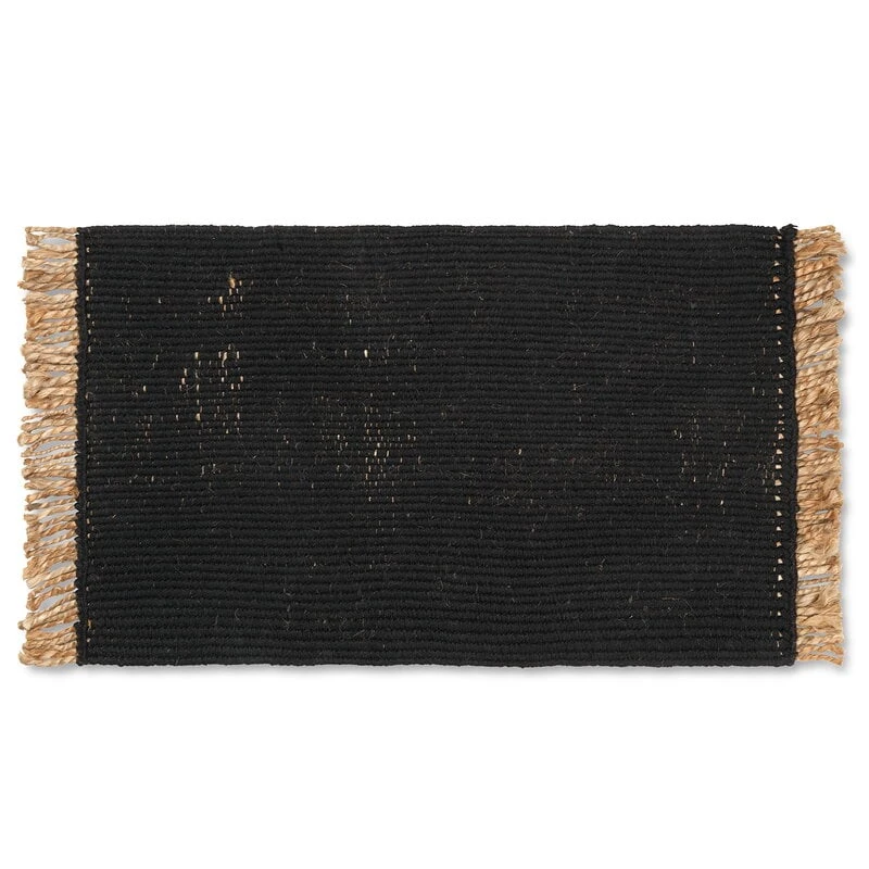 Ferm LIVING Tapis Block, 80 X 50 Cm, Noir - Naturel 2 Ferm LIVING Tapis Block, 80 X 50 Cm, Noir - Naturel