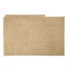 Ferm LIVING Petit Tapis En Laine Crease, Light Sand