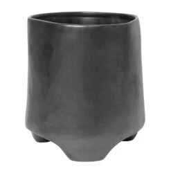 Ferm LIVING Pot De Fleurs Esca, Modèle Moyen, 19 cm, Noir