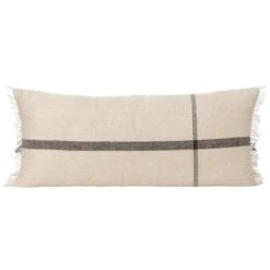 Ferm LIVING Coussin Calm, 40 x 90 cm, Camel - Noir