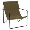 Ferm LIVING Fauteuil Lounge Desert, Noir - Olive -Ferm Living Desert Lounge Chair Black Olive 2