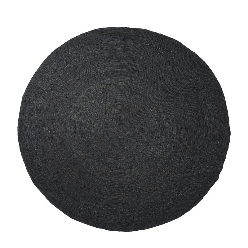 Ferm LIVING Grand Tapis Rond En Jute Eternal, Noir 3 Ferm LIVING Grand Tapis Rond En Jute Eternal, Noir
