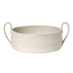 Ferm LIVING Centre De Table Flow, Blanc Cassé Moucheté