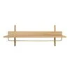 Ferm LIVING Étagère à Tringle Sector, Chêne - Laiton -Ferm Living FL1104265321 tammi messinki ferm LIVING SS22 SectorRackShelf Oak Brass 1104265321 pack 1 kb