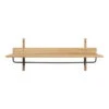 Ferm LIVING Étagère à Tringle Sector, Chêne - Laiton Noir -Ferm Living FL1104265322 tammi musta messinki ferm LIVING SS22 SectorRackShelf Oak BlackBrass 1104265321 pack 1 kb