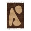 Ferm LIVING Tapis Abstract, 120 x 180 cm, Marron - Blanc Cassé -Ferm Living FL1104265412 ferm LIVING SS22 AbstractRug Large 1104265411 pack 1 kb