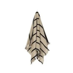 Ferm LIVING Essuie-mains Alee, 50 x 100 cm, Sable - noir