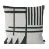 Ferm LIVING Coussin Kelim, Black Lines -Ferm Living FL7221