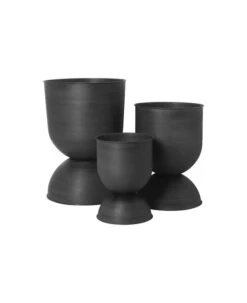 Ferm LIVING Pot Hourglass, Modèle M, Noir -Ferm Living Hourglass pot 100129 629 2 2