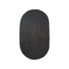 Ferm LIVING Petit Tapis Ovale En Jute Eternal, Noir