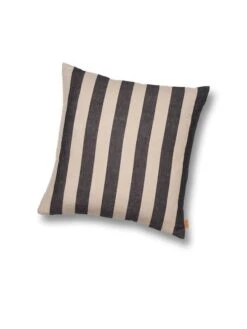 Ferm LIVING Coussin Grand, 50 X 50 Cm, Sable - Noir -Ferm Living fermLIVING GrandCushionSandBlack pack 2