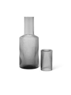 Ferm LIVING Couvercle Pour Carafe Ripple, Smoked Grey 8 Ferm LIVING Couvercle Pour Carafe Ripple, Smoked Grey -Ferm Living fermLIVING RippleLid SmokedGrey pack 2