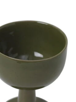 Ferm LIVING Verre à Vin En Céramique Floccula, Vert -Ferm Living fermLIVING FlocculaWineGlass Green 1104266296 pack 3
