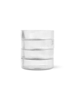 Ferm Living -Ferm Living fermLIVING RippleServingBowls Clear 1104266335 pack 2
