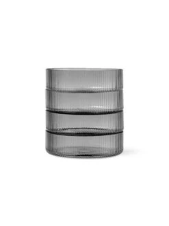 Ferm Living -Ferm Living fermLIVING RippleServingBowls Smoked 1104266336 pack 2