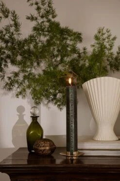 Ferm LIVING Vase Fountain, Blanc Cassé -Ferm Living fermLIVING XMAS22 PureAdventCandle BlockCandleHolder image 2
