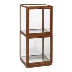 Ferm LIVING Vitrine En Verre Miru, Chêne Teinté Foncé -Ferm Living miru montre tumma tammi 2 VS