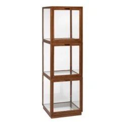 Ferm LIVING Vitrine En Verre Miru, Chêne Teinté Foncé -Ferm Living miru montre tumma tammi 3 VS