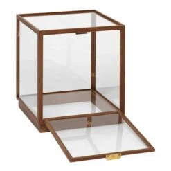Ferm LIVING Base Pour Vitrine En Verre Miru, Chêne Teinté Foncé -Ferm Living miru montre tumma tammi 4 VS 1